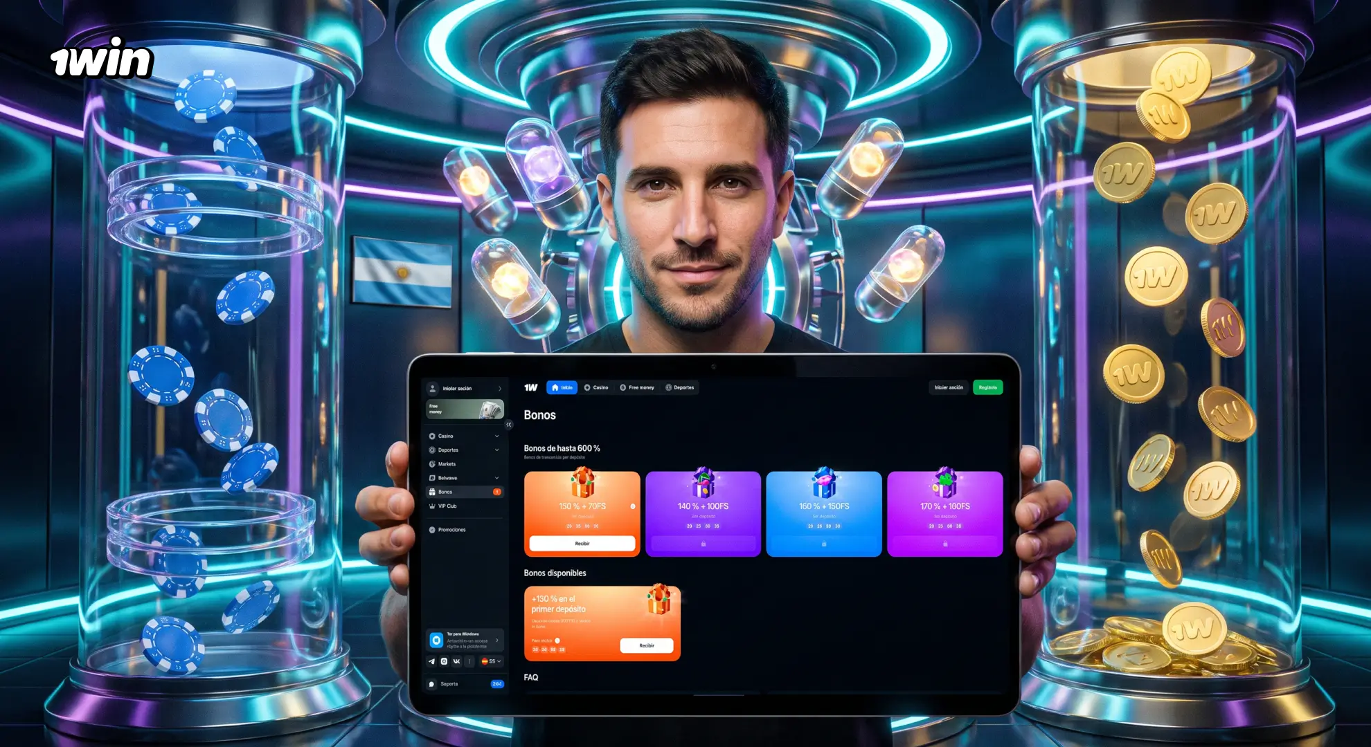 Cashback semanal de 1win Argentina